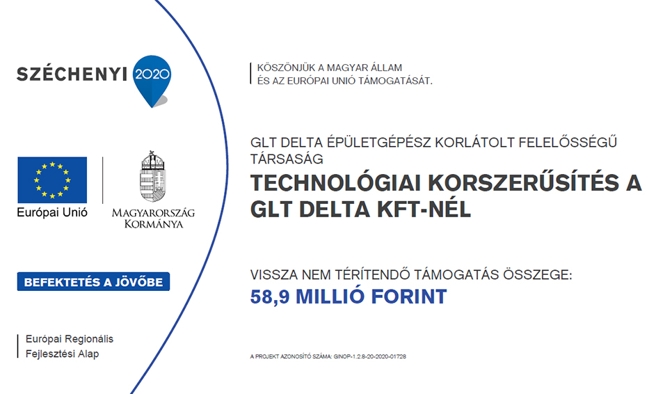 Technológiai korszerűsítés a GLT Delta Kft-nél